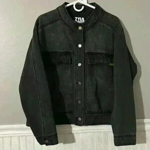 Zyia Black Crossroads Denim jacket - Size XL Item #2649